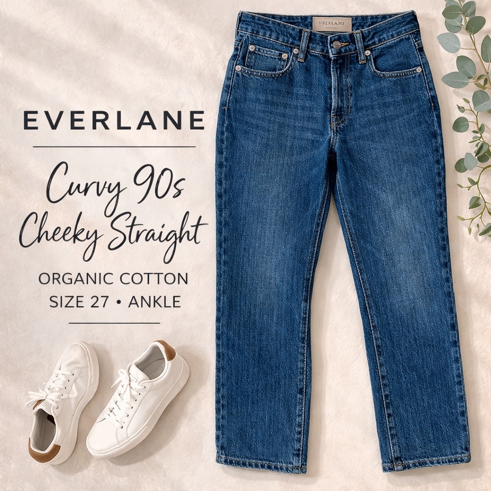 Everlane Curvy 90s Cheeky Straight Jeans Organic Cotton Size 27 Ankle
